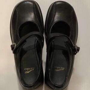 Dansko A05 28 37 Black Mary Jane Shoes Thick Strap Chunky Heel Morocco - 37 EU